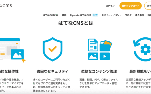 はてなCMSのUI画面