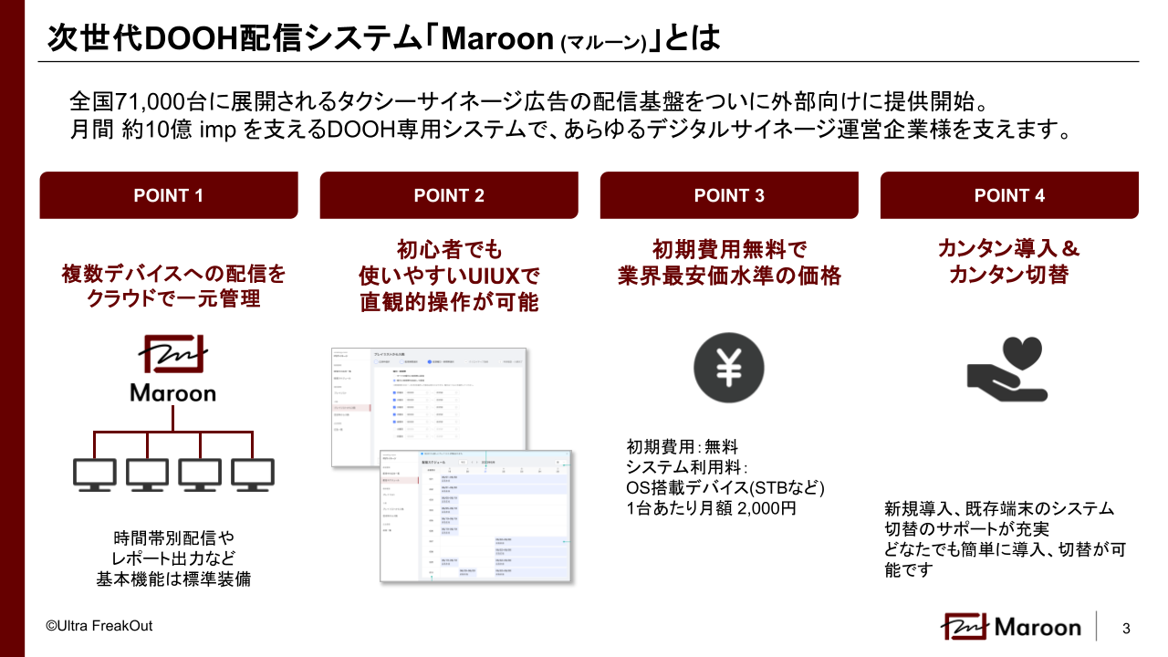 MaroonのUI画面