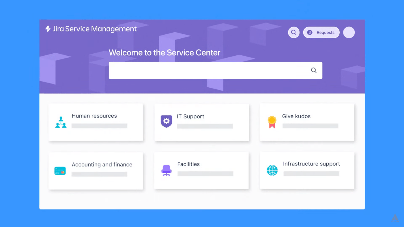 Jira Service ManagementのUI画面