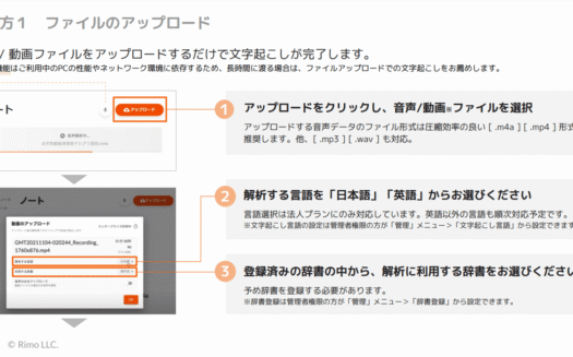 Rimo VoiceのUI画面