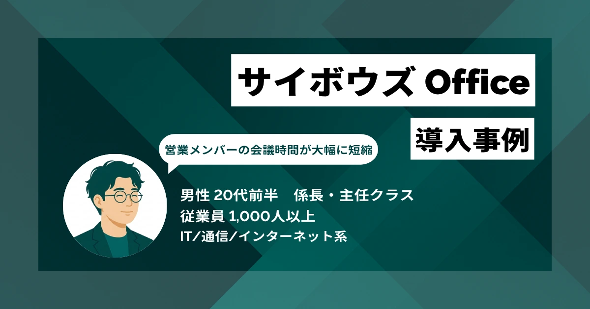 サイボウズ Office導入事例 情報のブラックボックス化が原因で発生していた二重対応を解消、月40時間の業務工数を月20時間に削減