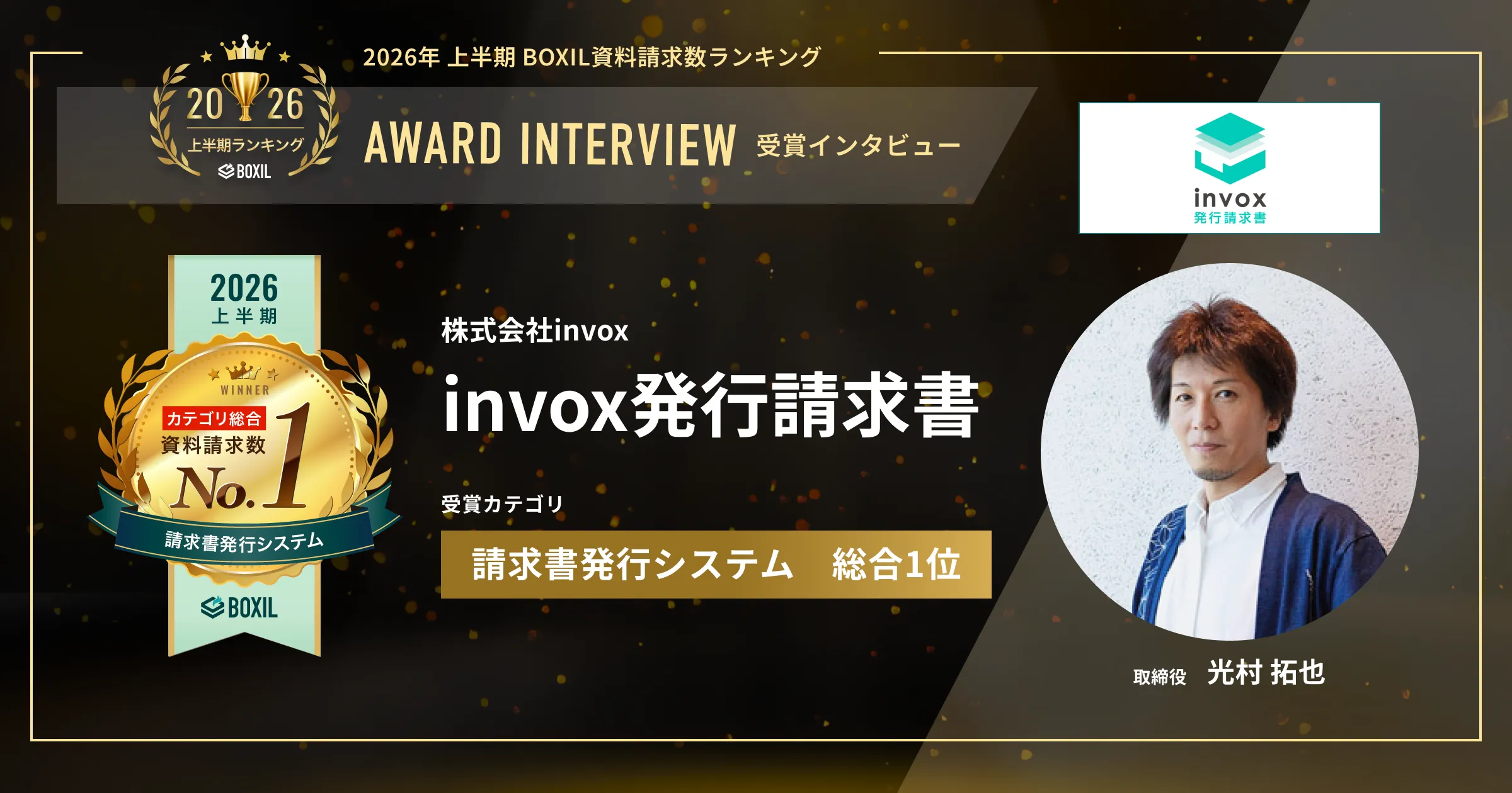『invox発行請求書』2026年上半期 BOXIL資料請求数ランキング 請求書発行システム1位　現場のリアルな課題感にマッチ [PR]