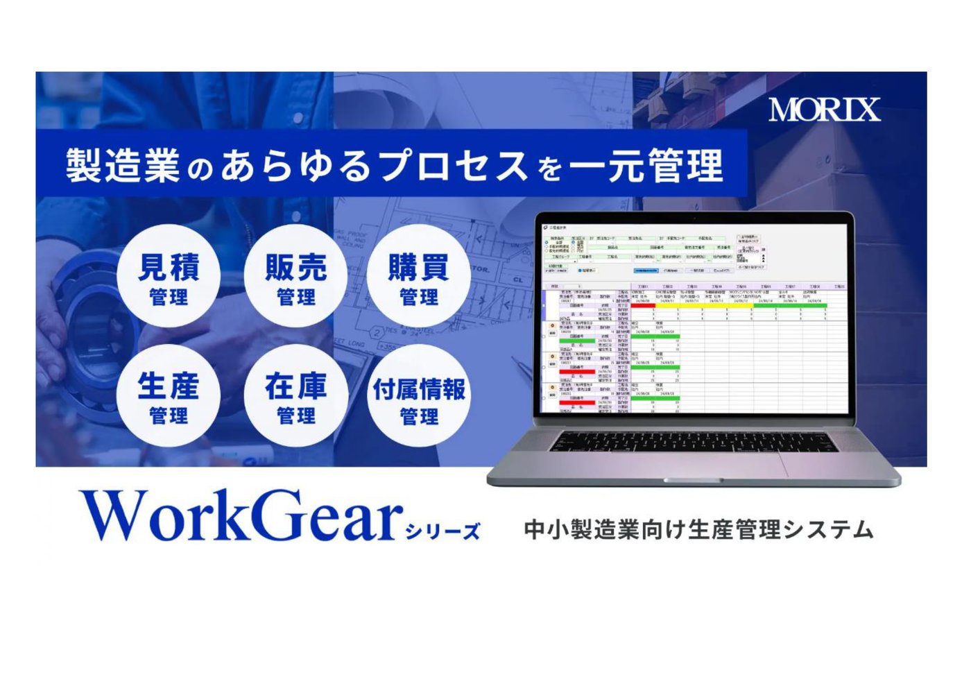 WorkGearシリーズのUI画面