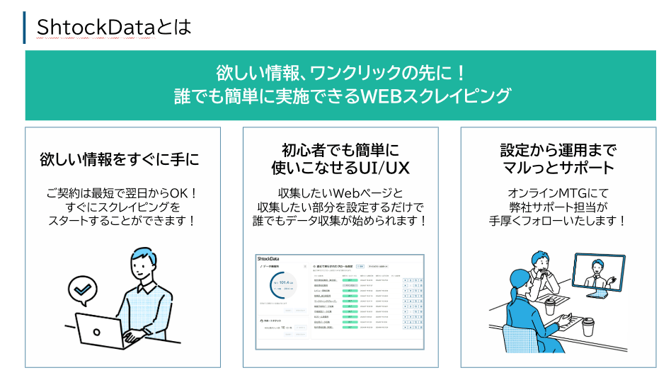 ShtockDataのUI画面