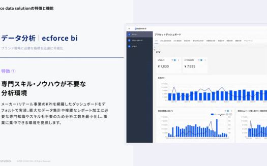 ecforce biのUI画面