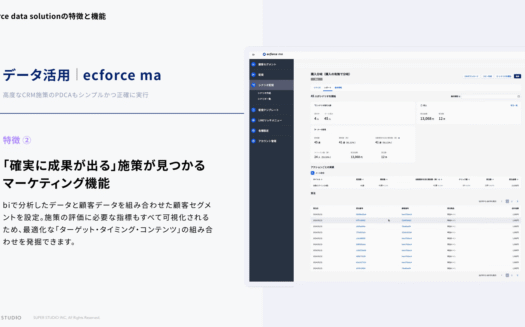 ecforce maのUI画面