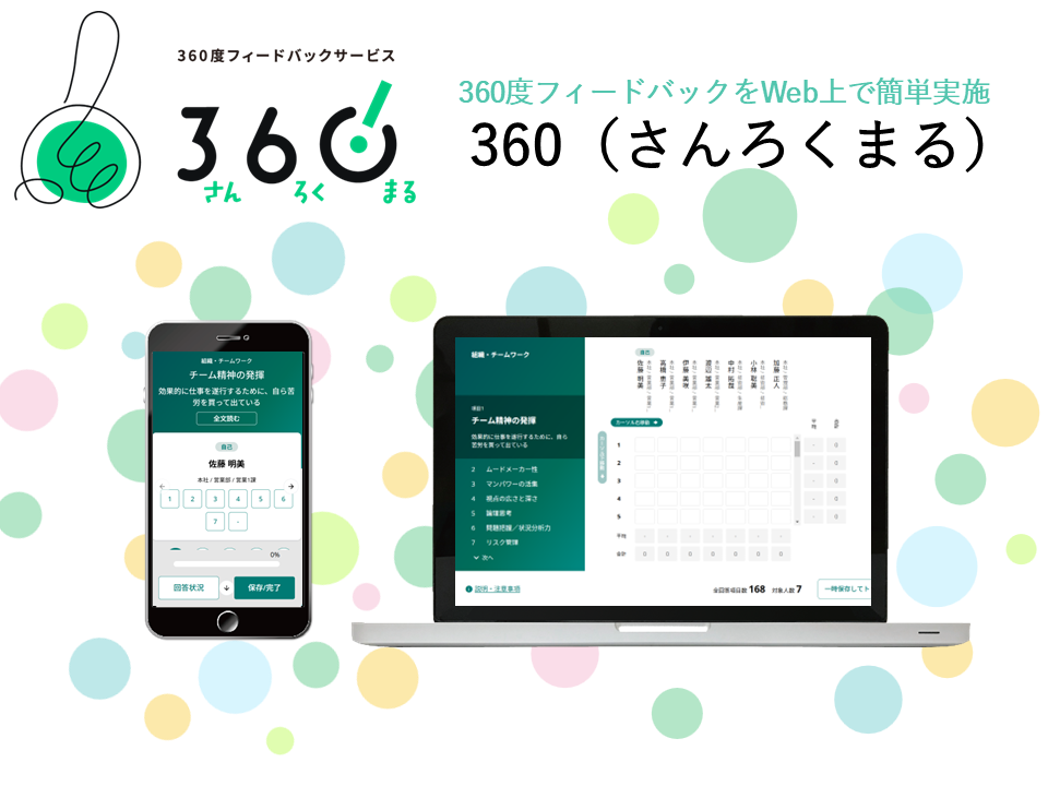 360（さんろくまる）のUI画面