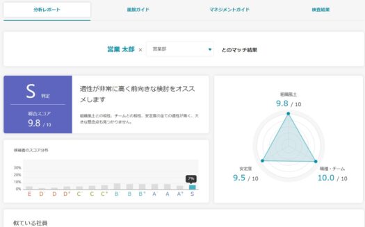 ミキワメAIのUI画面