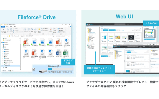 FileforceのUI画面