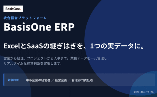 BasisOne. ERPのUI画面
